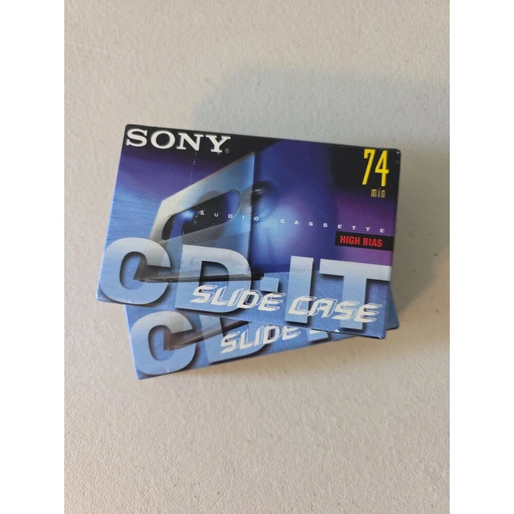 2 SONY  CDit  74  VS. I  Type II  Blank Cassette Tapes  Sealed